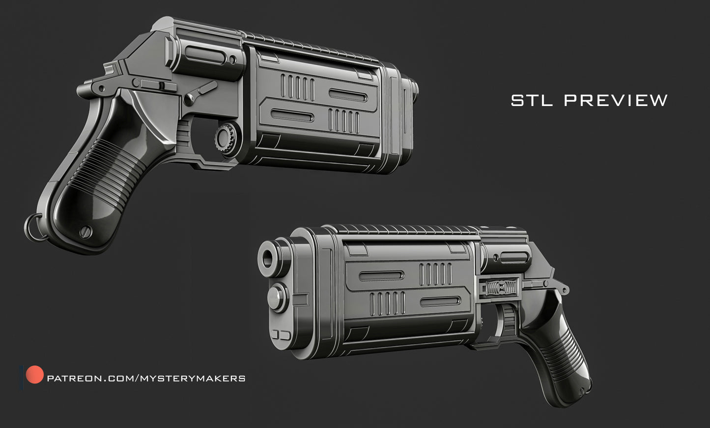 Cassian Andor K-16 Bryar Pistol Blaster Prop AND MW-20 Blaster Configuration