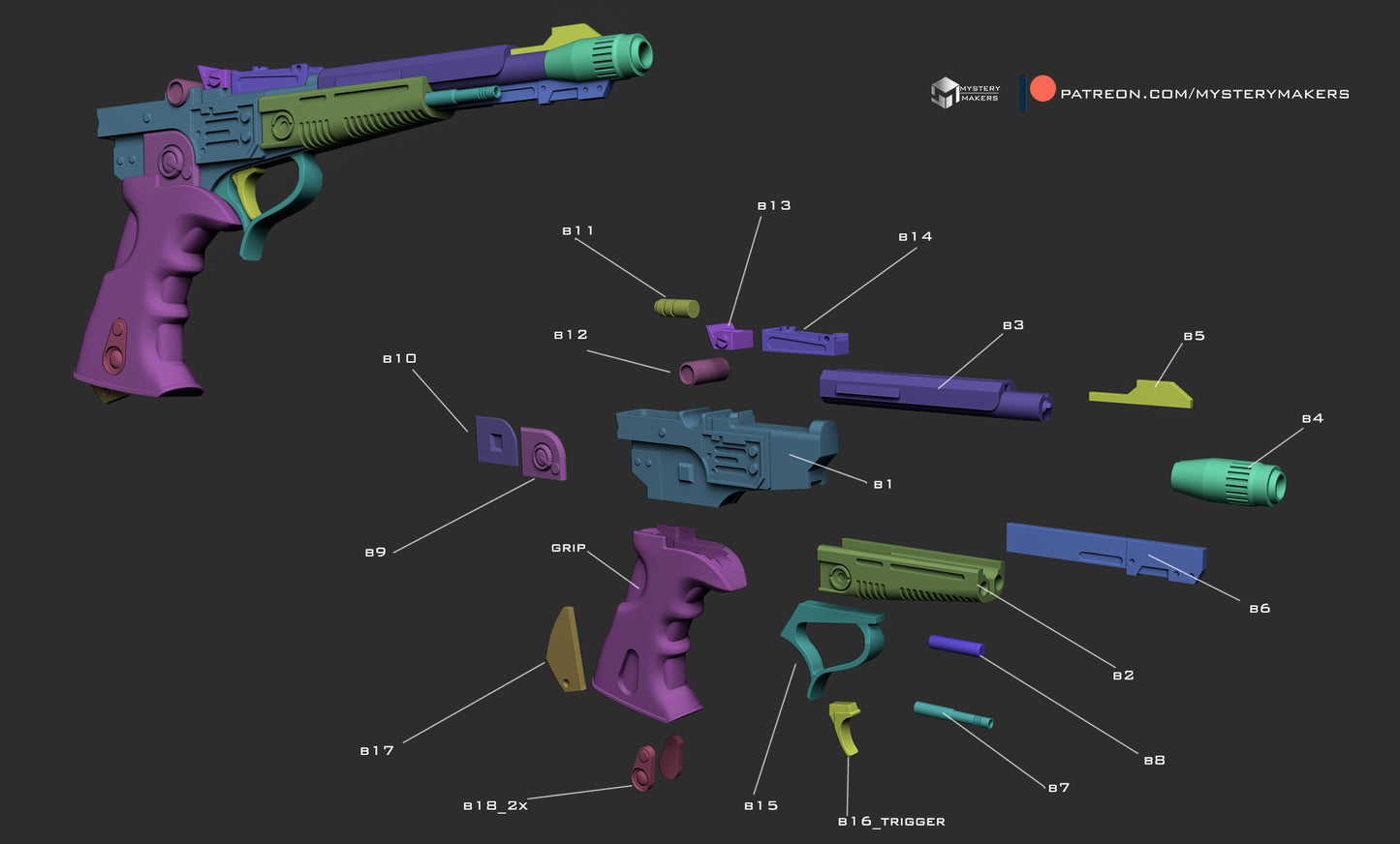Mandalorian Season 3 Blaster Pistol- Full Scale Replica Prop
