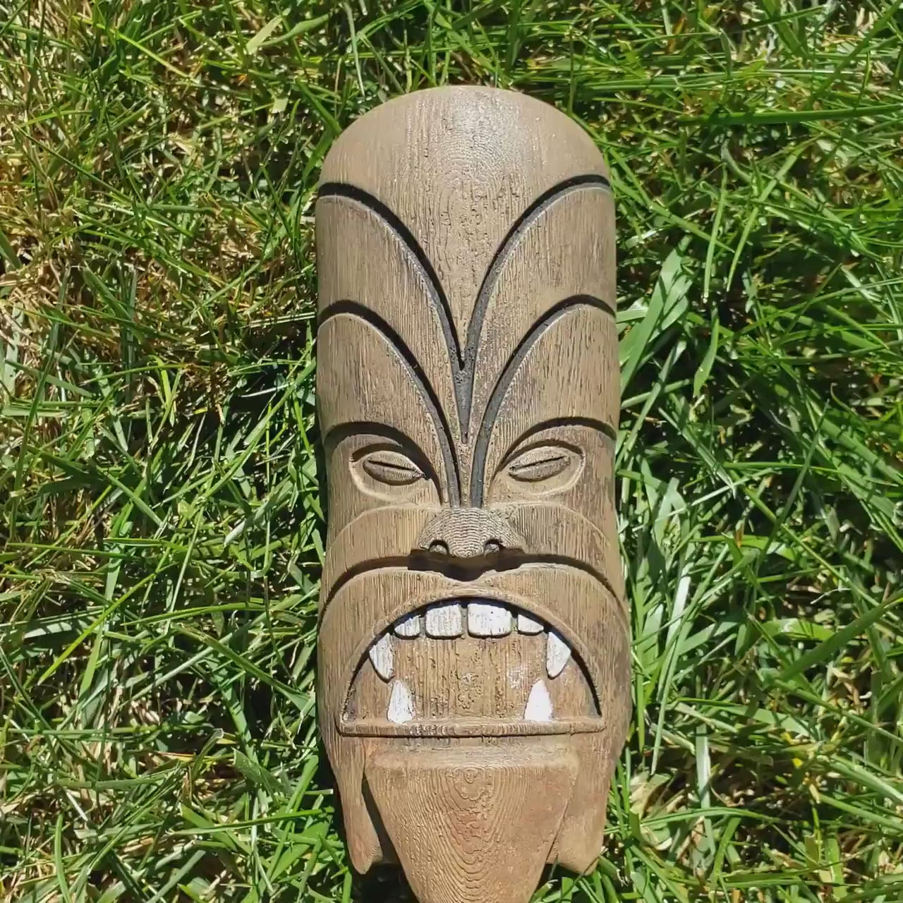 Wookie Tiki Head, Hand Painted, Wall Art, Christmas Gift Present