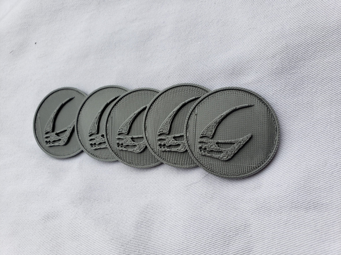 Mudhorn Mandalorian Coin FanArt; 3D Printed