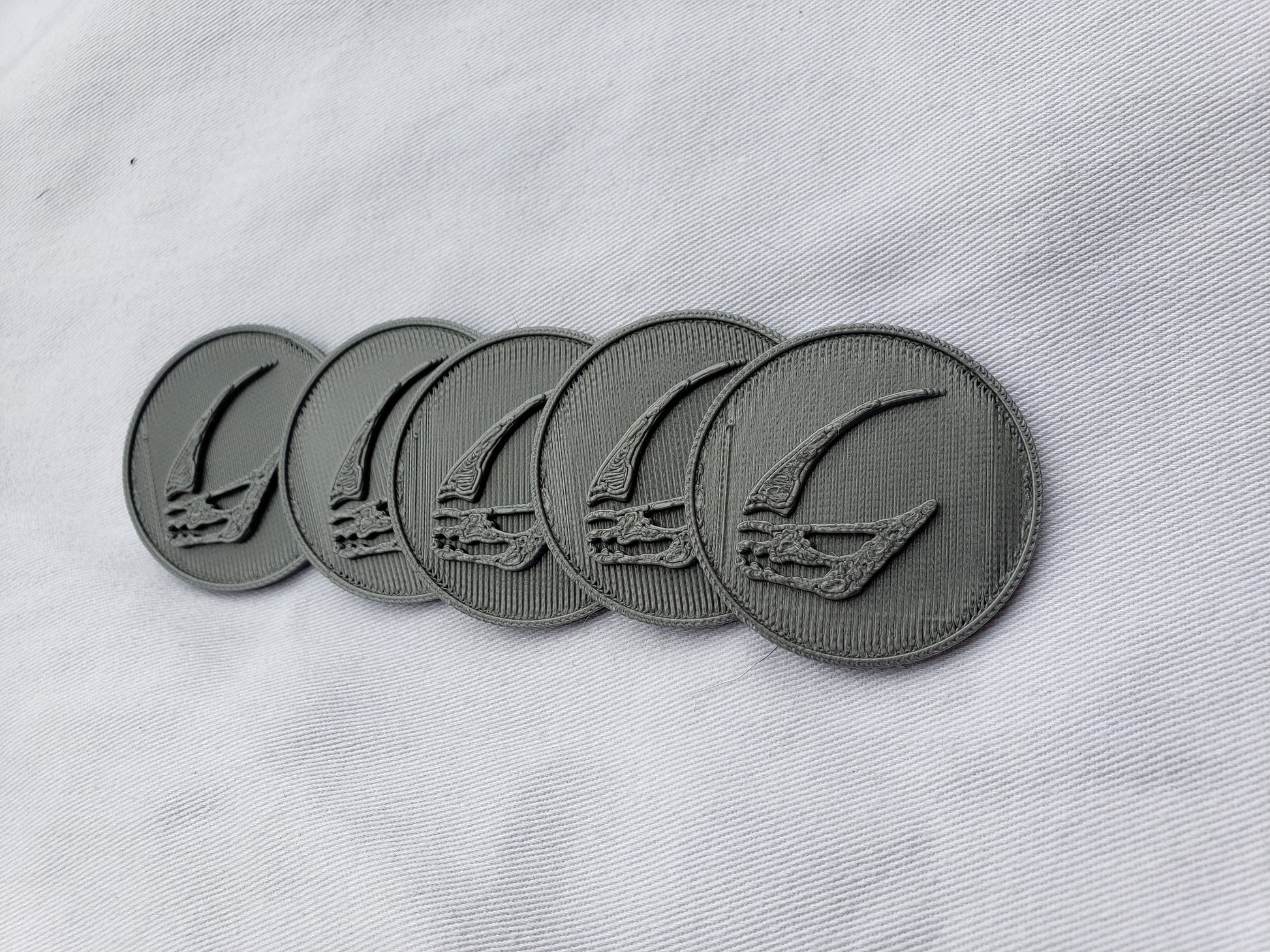 Mudhorn Mandalorian Coin FanArt; 3D Printed