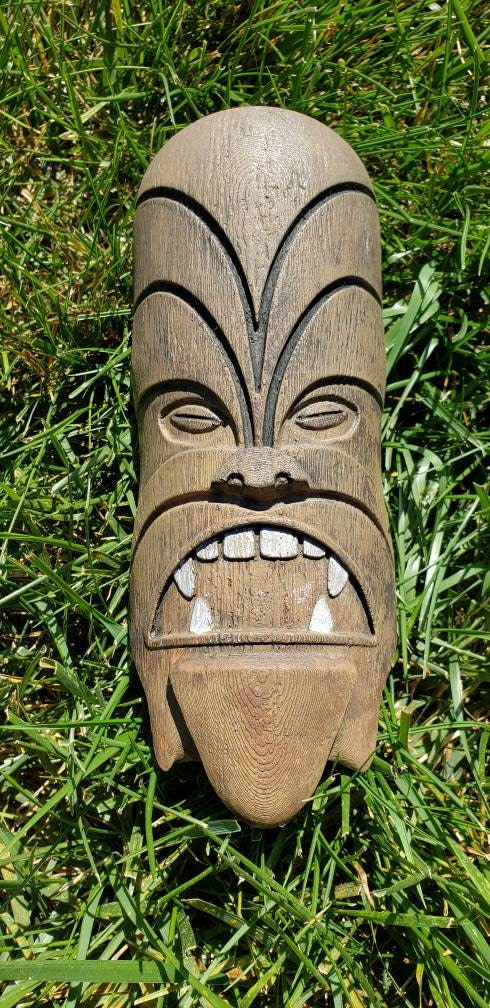 Wookie Tiki Head, Hand Painted, Wall Art, Christmas Gift Present