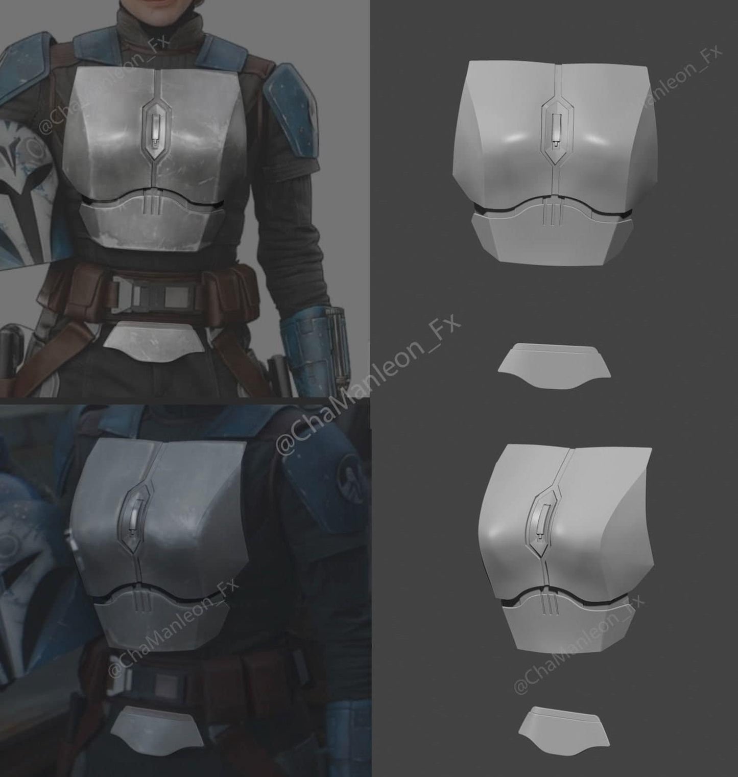 Bo-Katan Chest Armor and Ab Plate, Armor Piece, Made in USA
