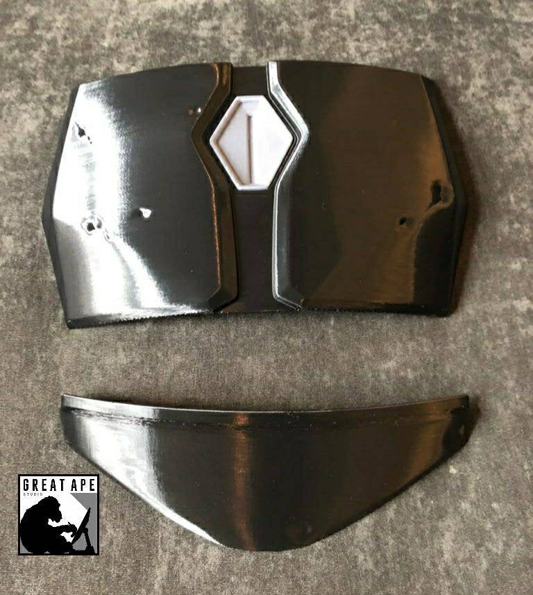 Mandalorian Chest Armor, Axe Woves, Deathwatch Custom Sized, Mandalorian Costume, Post Imperial with battle damage