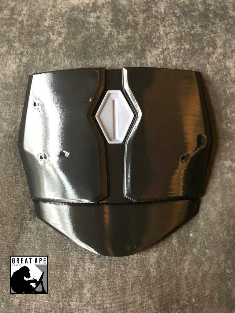 Mandalorian Chest Armor, Axe Woves, Deathwatch Custom Sized, Mandalorian Costume, Post Imperial with battle damage