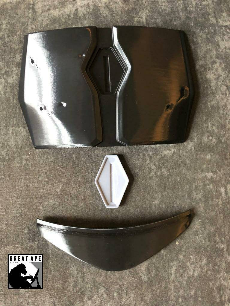 Mandalorian Chest Armor, Axe Woves, Deathwatch Custom Sized, Mandalorian Costume, Post Imperial with battle damage