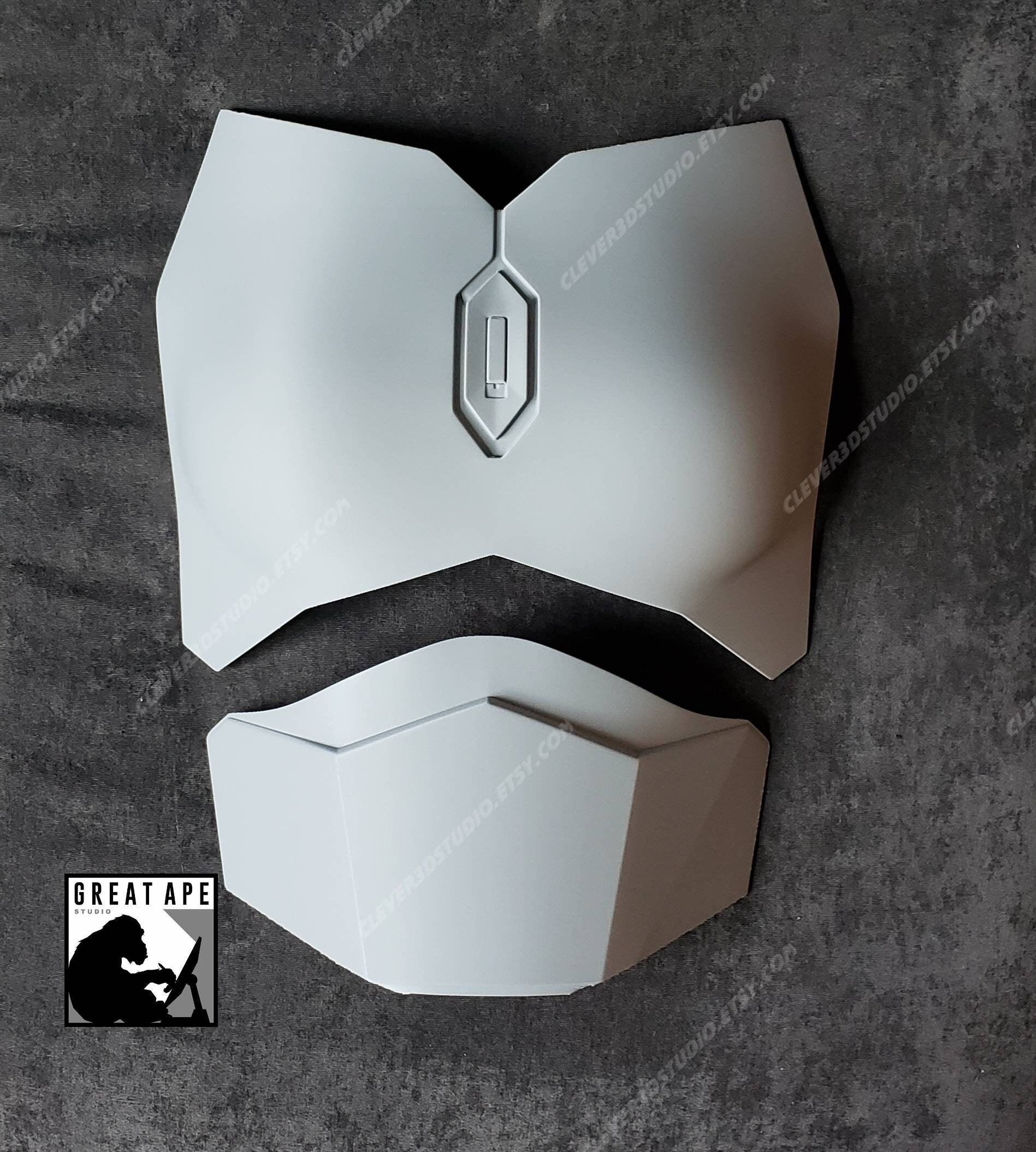 Feminized Mandalorian Beskar Chest Armor, Custom Sized, , female mandalorian, Mandalorian Costume, Post Imperial