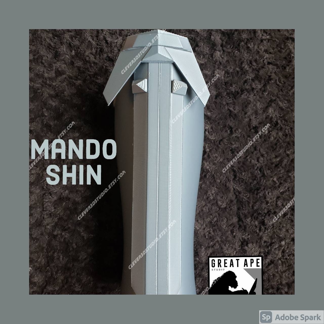 The Mandalorian Shin, Shin Guard, Shin Greaves, Costume, Custom Size, Mandalorian Armor, Custom Made Beskar Costume 3d Printed for Cosplay