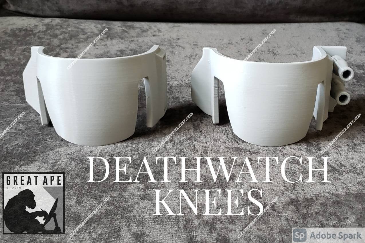 Deathwatch Knees, left and right, various sizes, death watch, Mandalorian knee