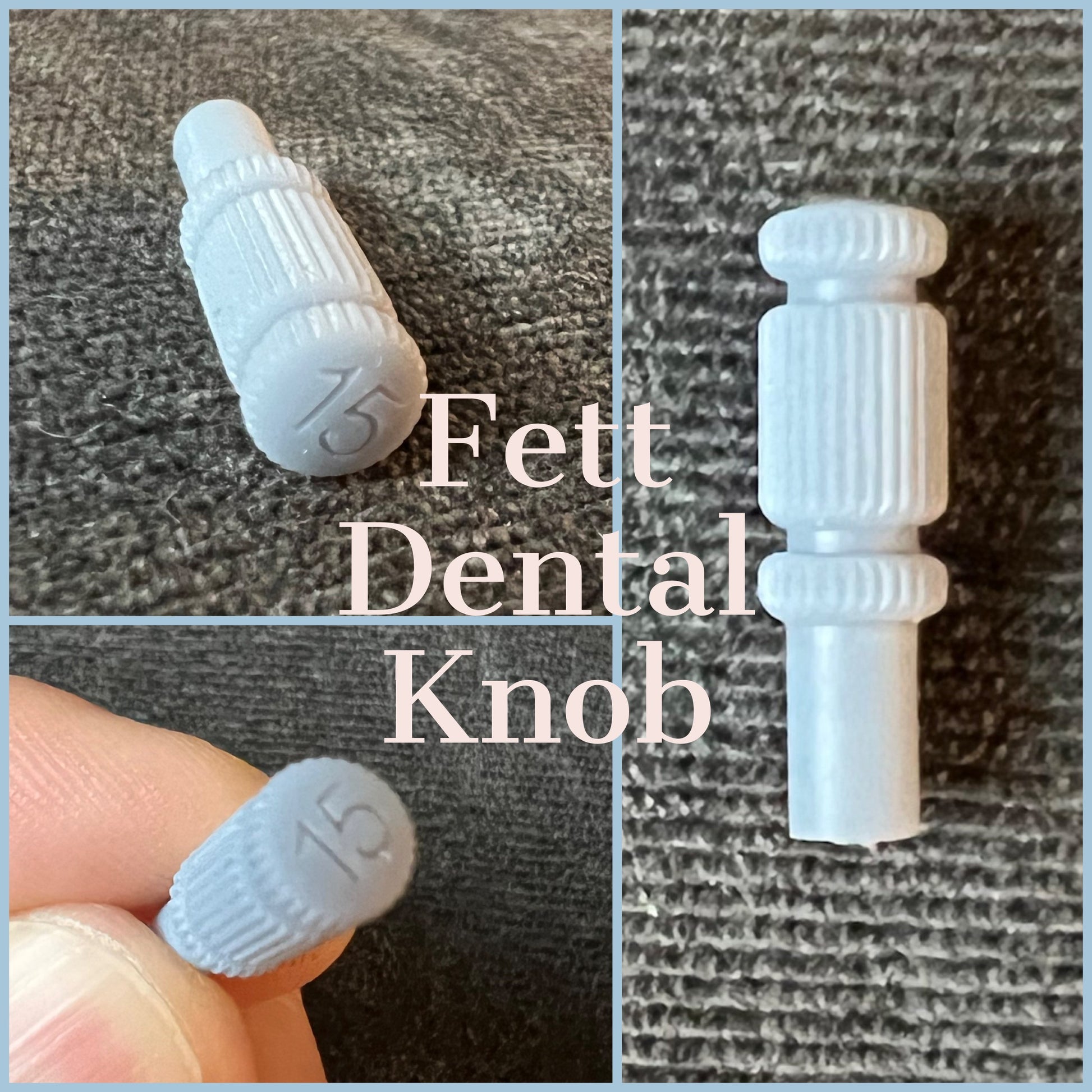 Pair of Boba Fett Dental Knobs, mq1 knob, helmet, gauntlet, jetpack