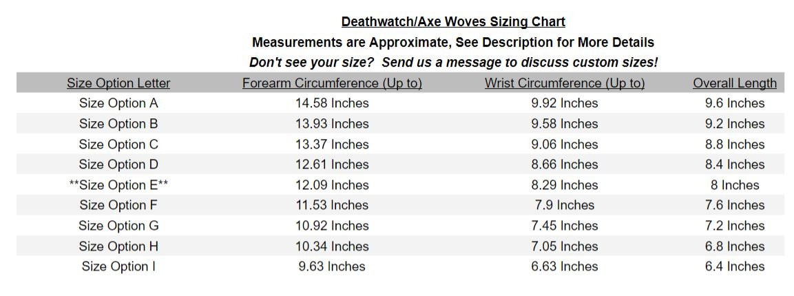Deathwatch Gauntlets, Axe Woves gauntlets, Nite Owl, Mandalorian Gauntlets, Death watch