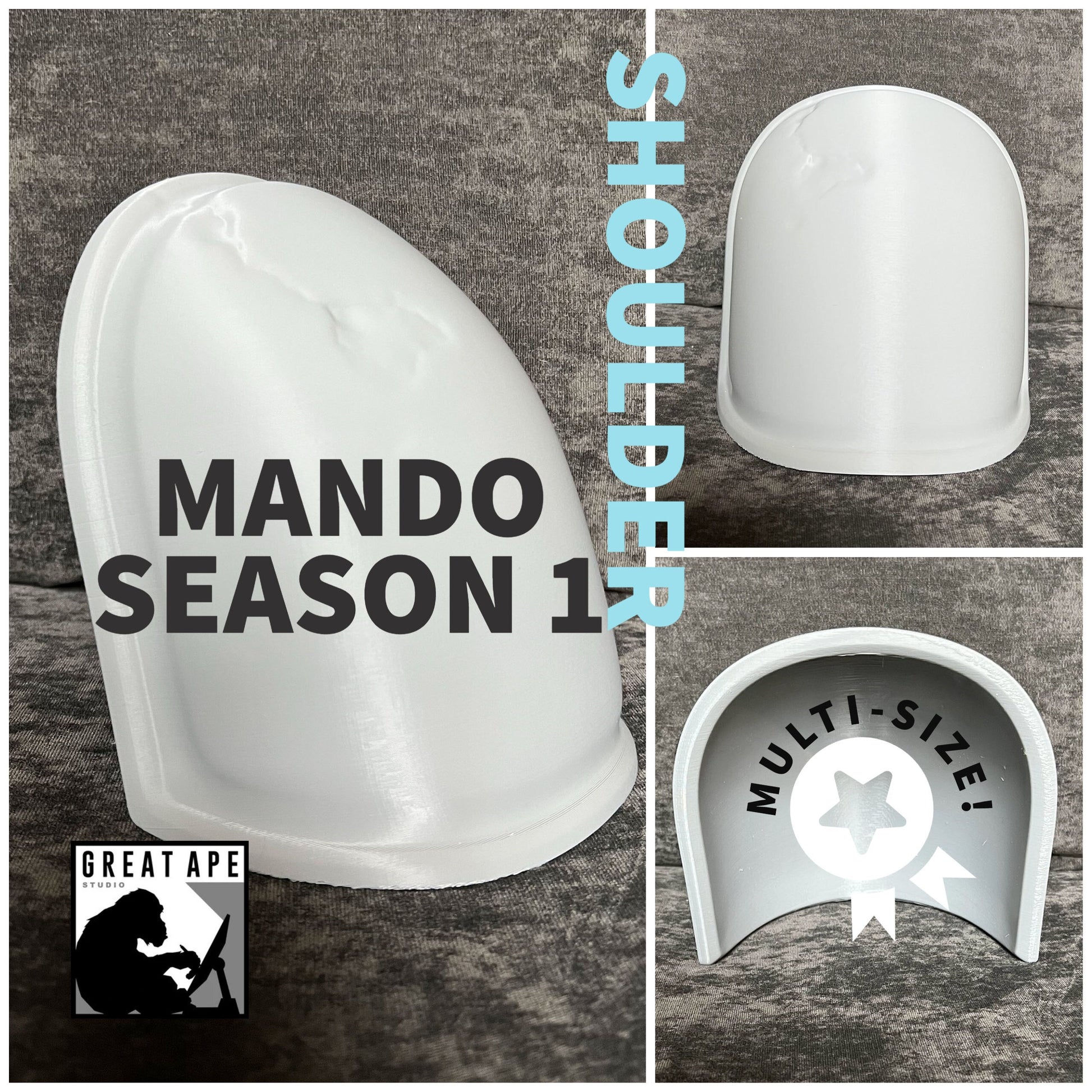 Season 1 Prebeskar Left Deathwatch Shoulder Pauldron, Axe Woves Shoulder, Mandalorian Shoulder, Death watch