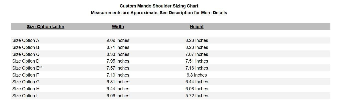 Custom Mandalorian Style Shoulders, AlterEgo, Mercs