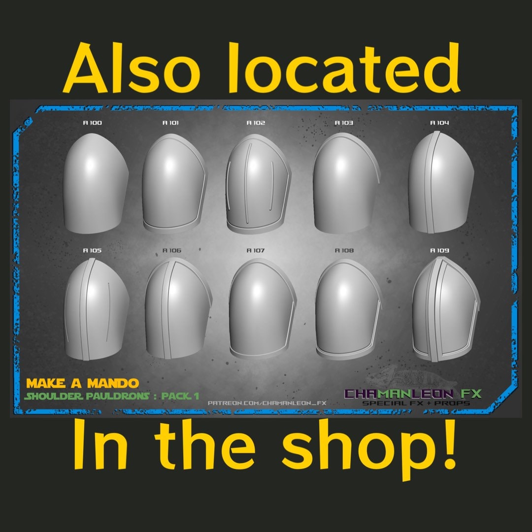 Mandalorian Custom Shoulder, Single Shoulder, A 102, Shoulder armor, Season 3, Armor Piece, Mandalorian Mythosaur Shoulder