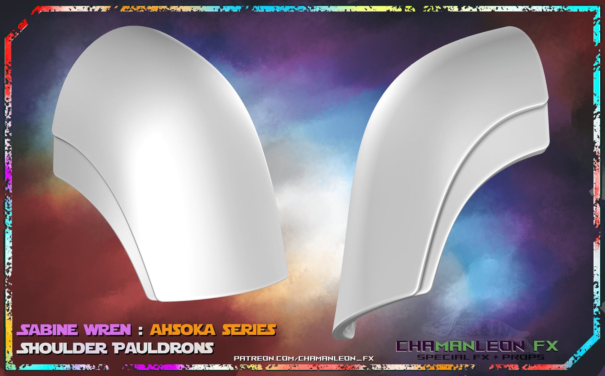 Sabine Shoulder armor, Ahsoka Season 1, Armor Piece, Single Shoulder, Option A, Plain