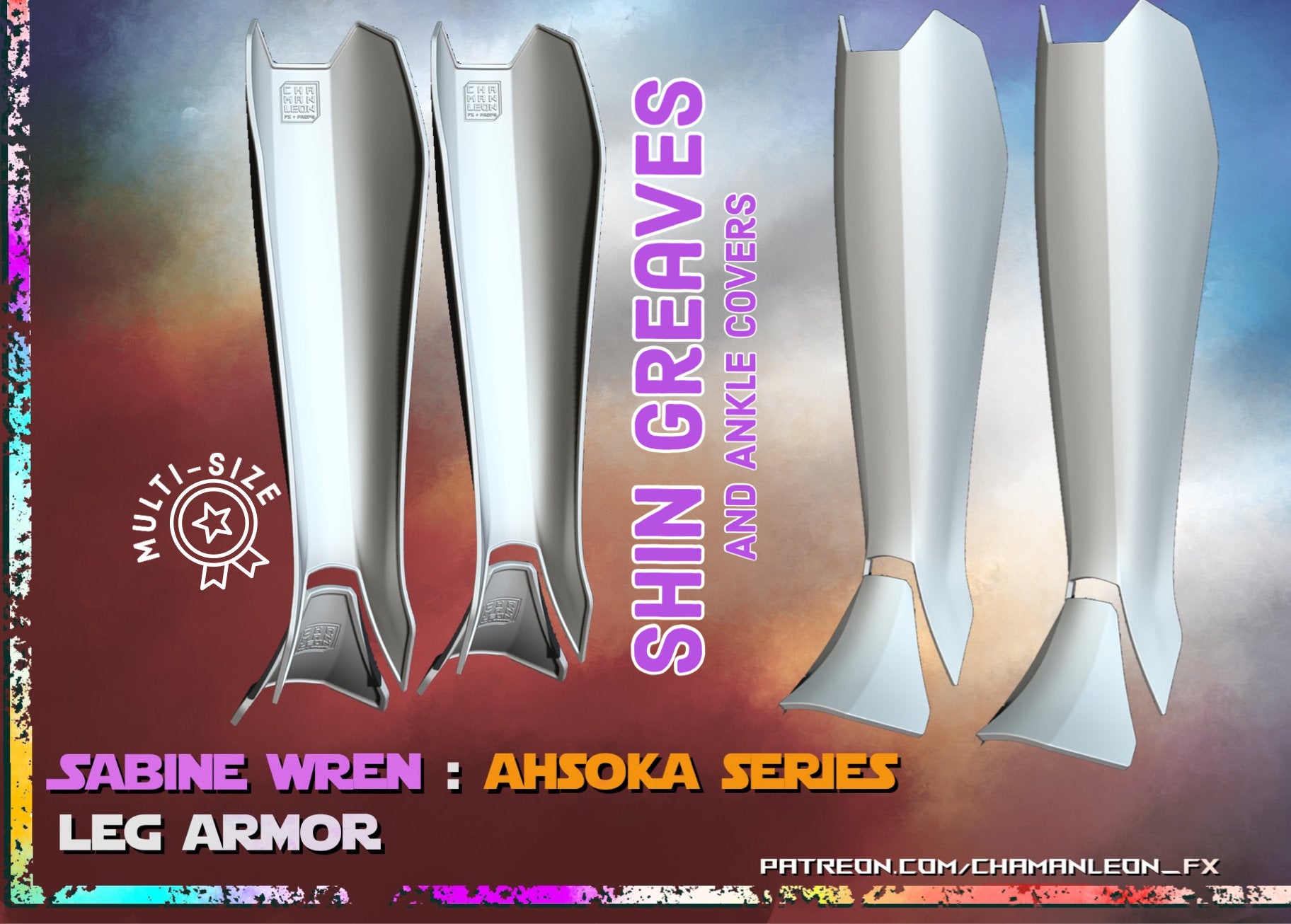 Sabine Wren Shin Greaves, Shin Armor, Ahsoka Season 1, Armor Piece, Pair Shins, Made in the USA