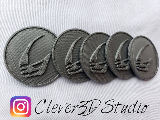 Mudhorn Mandalorian Coin FanArt; 3D Printed