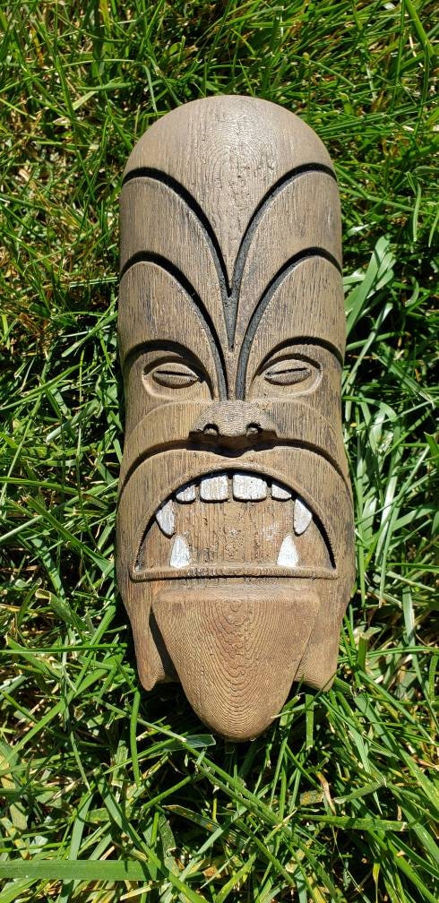 Wookie Tiki Head, Hand Painted, Wall Art, Christmas Gift Present