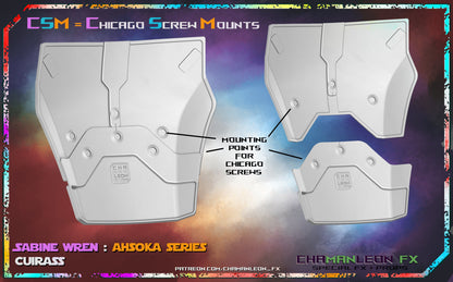 Sabine Wren, Ahsoka Season 1, Chest Armor and Ab Plate, Armor Piece, Option A, Plain, Made in USA