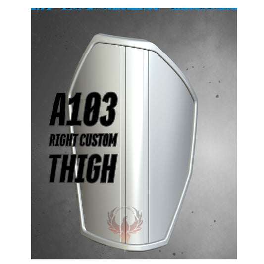 Mandalorian Custom Thigh/ A 103 R Make A Mando Right Thigh / Post Imperial Thigh Plate/ Can Custom Size/ Made and Ships from USA